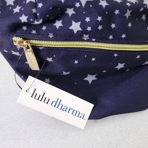 Lulu Dharma Fanny Hip Pack Silver Stars on Indigo - Picture 9 of 11